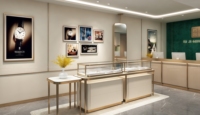 Vitrina de joyería de lujo Mostrador de tienda Quiosco Vitrina de joyería de vidrio con estantes de bloqueo para tienda minorista