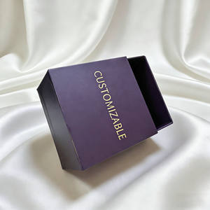 Boîte de rangement en cuir pour boucles d'oreilles, design carré luxueux, emballage mystère noir piano, petit et grand tiroir, emballage gratuit - Product Image 4