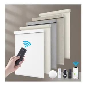 Persianas enrollables Zigbee comerciales de alta calidad para ventanas Wifi eléctrico motorizado Blackout persianas enrollables horizontales sombra