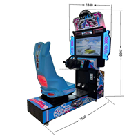 Dreamland machine de jeu d'arcade de course de voitures à pièces pour zone d'arcade