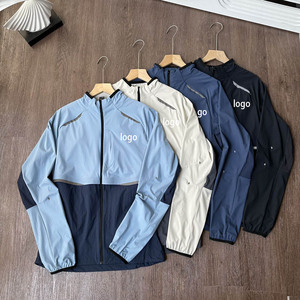 Veste bomber sportive d'été pour <span class=keywords><strong>homme</strong></span>, légère, fermeture éclair, respirante, <span class=keywords><strong>protection</strong></span> anti-UV - Product Image 2