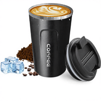 Tasses à café de voyage Moioco, isothermes, réutilisables, en acier inoxydable, anti-fuite, pour hommes et femmes