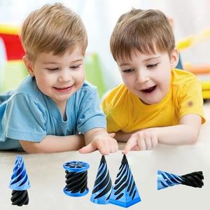 Spinner Antiestrés de Cono Espiral Imposible Impreso en 3D, Mini Vórtice con Ilusión de Hilo, Decoración de Escritorio Relajante para la Ansiedad - Product Image 4