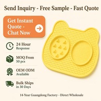 BPlus Bulk Tapis de léchage en silicone en forme de chat mignon, gamelle anti-glouton et bol à eau, compatible lave-vaisselle, vente en gros, MOQ 50, 3 couleurs en stock