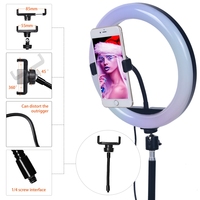 FOSOTO-anneau lumineux LED FT-26 3200-5600K, 8/10/13/14/18 pouces, éclairage annulaire pour Selfie/autoportrait, avec trépied et support