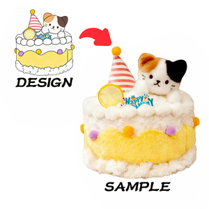 Oreiller en peluche en forme de gâteau, vente directe, soulagement du stress, cadeau confortable, tissu en peluche ultra-doux, fabricant de jouets en peluche personnalisés OEM/ODM - Product Image 1