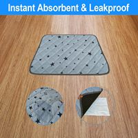 AOSEN Tapis réutilisable et lavable pour animaux de compagnie, super absorbant, imperméable, séchage rapide, antidérapant, taille L, 1 paquet, en coton, pour l'apprentissage de la propreté des chiens