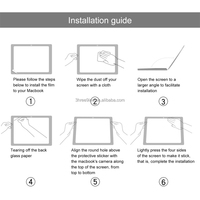 Protection d'écran en verre trempé 9H 0,33 anti-rayures 2,5D ultra-résistant pour iPad Pro 13 pouces 2025 10e génération