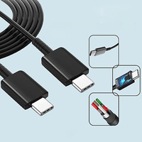 Câble de charge rapide Type C vers Type C 100W réel, 3A 100W, charge et synchronisation pour imprimante et ordinateur, 1M/2M