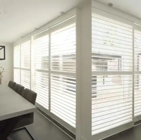 Volets persiennes horizontaux modernes en alliage d'aluminium pour appartements, avec fonction de remontée et de descente automatiques, vente en gros