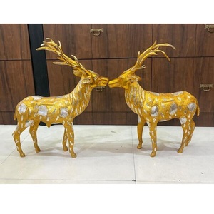 Figurine d'animal de luxe 3D, objet décoratif de table pour salon, bureau à domicile, présentation, cadeau de mariage, artisanat métallique OEM - Product Image 1