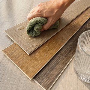 <span class=keywords><strong>Plancher</strong></span> en vinyle SPC à clipser, design bois, imperméable, avec <span class=keywords><strong>sous</strong></span>-couche en <span class=keywords><strong>mousse</strong></span> IXPE, pour usage résidentiel et commercial, fourni directement par l'usine - Product Image 3