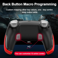 Control Inalámbrico BT con Iluminación RGB Dinámica, Joystick 3D, Baterías Recargables de 1000 mAh, Giroscopio de 6 Ejes para Nintendo Switch, PC, PS4