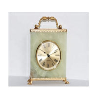 Horloge murale circulaire en onyx vert avec mouvement à quartz et sonnerie horaire, style antique, design européen, décoration de Noël disponible en différentes versions