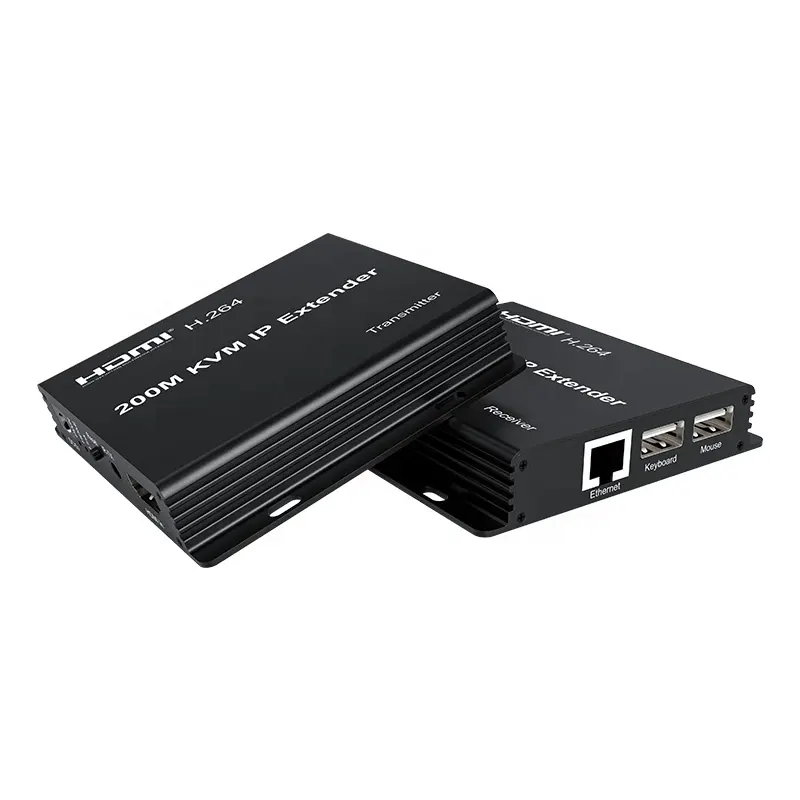 Chất lượng cao 200m 1080P Extender HDMI IP USB KVM Extender HDMI video âm thanh qua IP với USB KVM IR 200m