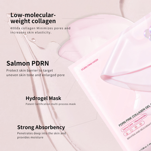 Máscara Facial de Hidrogel de Salmão PDRN Rosa com Bio-Colágeno para Brilho, Antirrugas, com Ácido Hialurônico, em <span class=keywords><strong>Gel</strong></span>, para Uso Noturno - Product Image 4