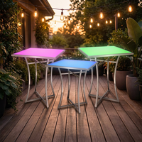 Table de Buffet Électrique Moderne de Luxe en Acier Inoxydable avec Plateau en Verre, Présentoir Robuste sur Mesure pour Hôtels et Événements de Restauration