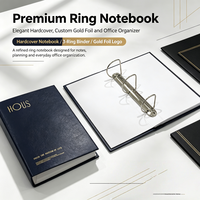 Carpeta A4 con impresión de logotipo personalizado y ángulos de Metal mango de cuero caja de almacenamiento de archivos de documentos carpeta de anillas 4 D carpeta de archivos
