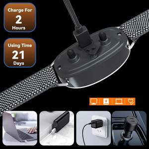 <span class=keywords><strong>Collar</strong></span> sin ladridos <span class=keywords><strong>Collar</strong></span> eléctrico sin golpes Control de ladridos para perros <span class=keywords><strong>Collar</strong></span> antiladridos de doble vibración activado por voz recargable - Product Image 6