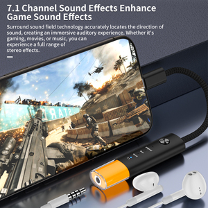 Chất Lượng Cao 7.1 Kênh <span class=keywords><strong>USB</strong></span> C Để 3.5Mm Âm Thanh Chuyển Đổi Tai Nghe Microphone 2 Trong 1 <span class=keywords><strong>Adapter</strong></span> Cho <span class=keywords><strong>iPad</strong></span> PC Mac - Product Image 6