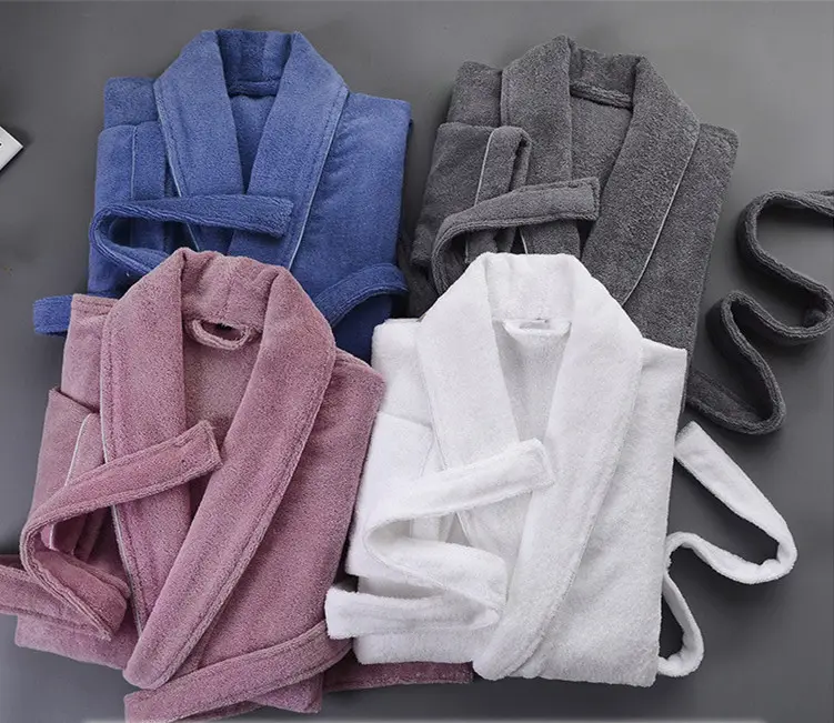 unisex long staple cotton towel Robes Pajamas home loungwear couple terry Bath Robe