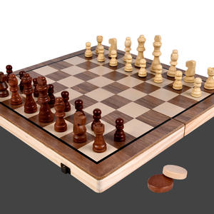 Magnetic Wooden <strong>Chess</strong> <strong>Sets</strong> <strong>Chess</strong> Checkers <strong>Set</strong> with 2 Extra Queens Foldable Wooden <strong>Chess</strong> <strong>Set</strong> Board Handmade Portable - Product Image 2