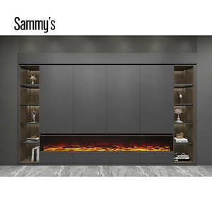 <span class=keywords><strong>Mobile</strong></span> <span class=keywords><strong>TV</strong></span> da Parete Semplice, <span class=keywords><strong>Arredamento</strong></span> per Soggiorno, Supporto <span class=keywords><strong>TV</strong></span> <span class=keywords><strong>Mobile</strong></span> con Tavolino e Camino Elettrico - Product Image 4