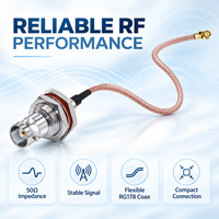 Câble coaxial RG178 Pigtail BNC femelle vers connecteur U.FL 50 Ohm 15cm, fin et flexible, 0-3GHz, pour module sans fil IoT et équipement de laboratoire