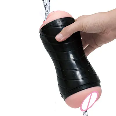 Male Double Hole Aircraft Cup Masturbation Cup for Male Penis Exercise Machine