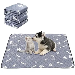 Almofada de xixi para cães de treinamento reutilizável lavável para limpeza de animais de estimação tapetes para cachorros 60x90cm