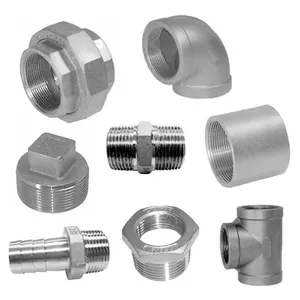 Plumbing materials SS304/316 Union Elbow tee nipple stainless steel threaded pipes pipe plumbing fittings