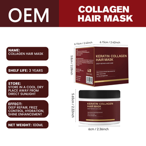 תמצית אורגנית החלקה עמוק תיקון לחות לחות הקולגן הטוב ביותר קולגן וקרטין שיער מרכך - Product Image 5