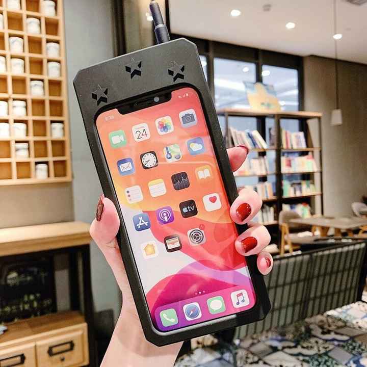3D Retro Cellular Classic Mobile Phone Silicone Case for iPhone 12 Cute Retro Style Soft Silicone Cover for iPhone 11/12/13/8