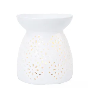 Ceramic Oil Burner Flower Aroma Burners Assorted Wax Warmer Aromatherapy Tarts Holder Candle Scented Diffuser Home Bedroom Decor