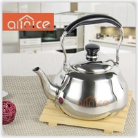 Bouilloire en métal portable 1L 1,5L 2,0L avec poignée en bakélite durable, théière en acier inoxydable