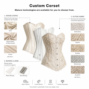 Fabricant de Corsets en Maille Personnalisés, Soutiens-gorge Sexy à Baleines, Bustiers, Vêtements pour Femmes, <span class=keywords><strong>Lingerie</strong></span> Sculptante Ajustée à Lacets - Product Image 4