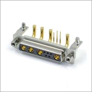 ขั้วต่อแบบมุมฉากกำลังสูง 9W4 R/A ชนิด DIP สำหรับ PCB ขั้วต่อตัวผู้ 9W4 - Product Image 3