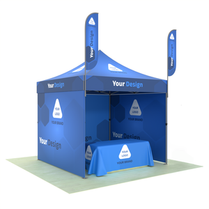 เต็นท์พับโครงอะลูมิเนียมอัลลอยด์รูปหกเหลี่ยมขนาด 50 มม. พรีเมียม พิมพ์ลายด้วยระบบทรานเฟอร์ความร้อน ผ้า Oxford 600D กันรังสียูวี กันน้ำ พกพาสะดวก - Product Image 1