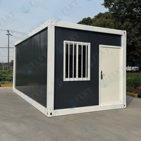 Unité de conteneur modulaire préfabriquée FLKT Easy Moving Flatpack avec poche pour chariot élévateur, bureau de chantier
