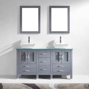 Meubles de salle de bain modernes et contemporains Vasque de salle de bain avec miroir Lavabo Solution de rangement de haute qualité Style nouveau et populaire - Product Image 1