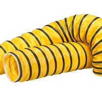 Tuyau flexible de conduit d'air de tuyau de spirale d'échappement isolé ignifuge de PVC diamètre de 6 pouces