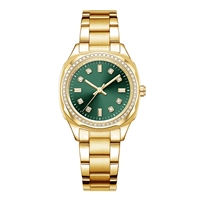 Harga Pabrik Grosir Jam Tangan Wanita Mewah Berhias Batu Jam Tangan Logo Kustom Berlian Mossinate Jam Quartz Cantik untuk Wanita Online