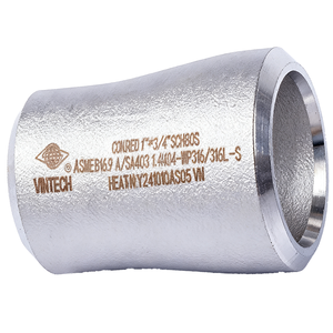 Reductor Concéntrico de Acero Inoxidable, Accesorio de Tubería Soldado ASME B16.9 A/SA403 316/316L, Reductor Resistente a la Corrosión para Agua Química - Product Image 2