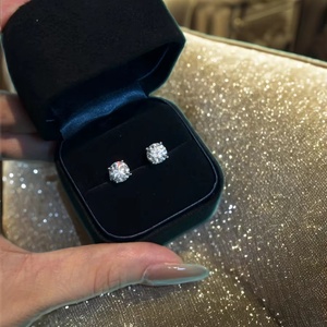 Diamond <b>Stud</b> Earrings 18k Gold IGI Certified 0.5CT D VVS Lab Grown Filled Round Brilliant Cut Classic for Gift Women Men Jewelry - Product Image 3
