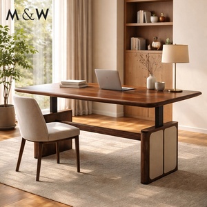 Escritorio Ejecutivo Ergonómico <span class=keywords><strong>de</strong></span> Madera Contrachapada M&W Modern Luxury Furniture, Ajustable en Altura para Trabajar <span class=keywords><strong>de</strong></span> Pie o Sentado - Product Image 4