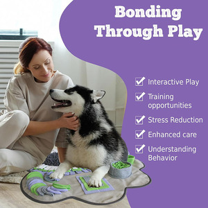 Tapis de renifflement pour chien en forme de patte, tapis interactif d'alimentation lente pour la stimulation mentale, jouet de puzzle pour développer les compétences naturelles de recherche de nourriture - Product Image 6