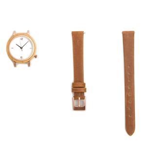 Montre en bois à mouvement à quartz japonais avec logo personnalisé montre-bracelet en cuir étanche pour hommes montre de luxe personnalisée en acier inoxydable - Product Image 3