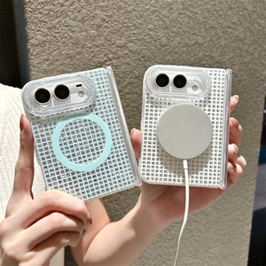 Funda Magnética con Patrón de Cuadrícula para iPhone Duo, Protección Completa, Anti-Rayones, Delgada y Resistente a Impactos, para Mujeres y Niñas - Product Image 5