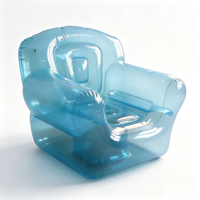 Canapé gonflable transparent en PVC pour l'extérieur, canapé gonflable pour salon, chaise flottante durable pour le bord de la piscine