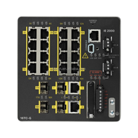 Commutateur Ethernet industriel géré IE-2000-16PTC-G-E série IE2000 avec cuivre 16FE (4 PoE +) et liaisons montantes 2GE (base Lan)